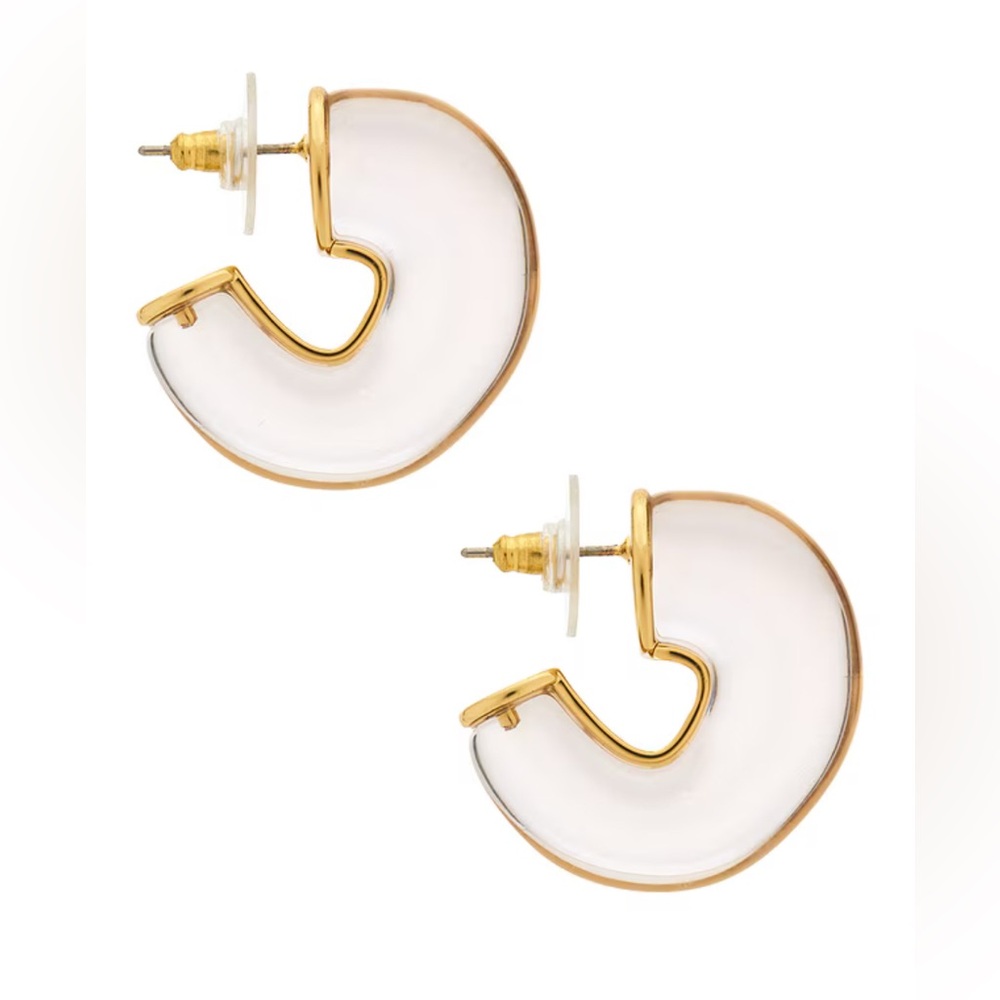 Lele Sadoughi Chunky Birthstone Hoop Earrings - June/Alexandrite